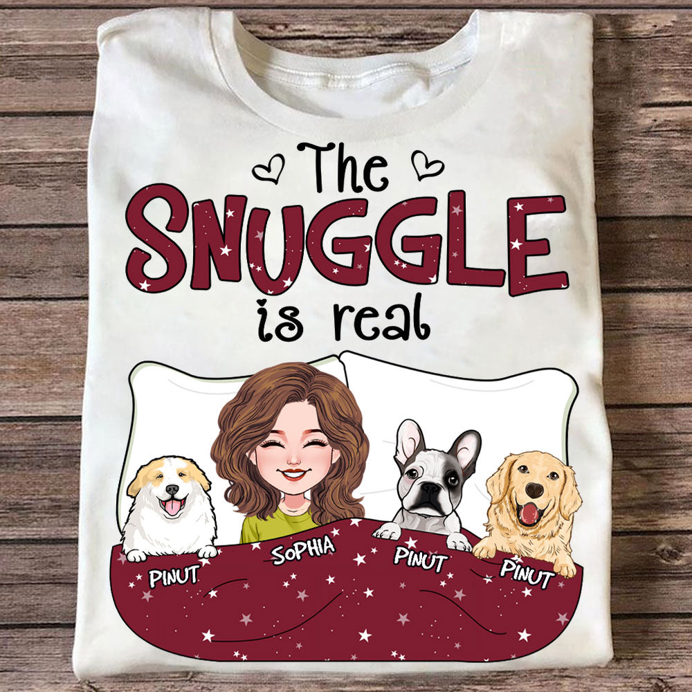 Personalized Pet Shirt - The Snuggle Is Real - Custom Appearance And Text - Personalized T-Shirt - Gift For Pet Lover