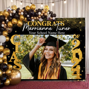 Class of 2024 Custom Graduation Party Backdrop - Personalized Custom Graduation Backdrop