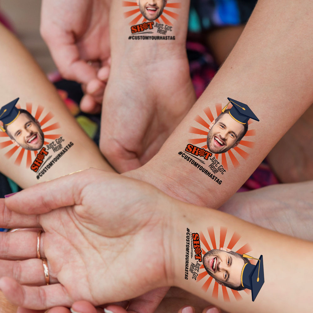 Just Got Real Tattoo Gift, Custom Temporary Tattoo, Personalized Tattoo, Fake Tattoo