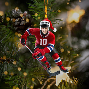 Hockey Christmas Home Decor Christmas Ornament, Personalized Ornament