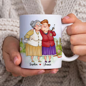 You And I Are Sisters Always Remember That If You Fall - Custom Appearances And Names, Personalized White Mug