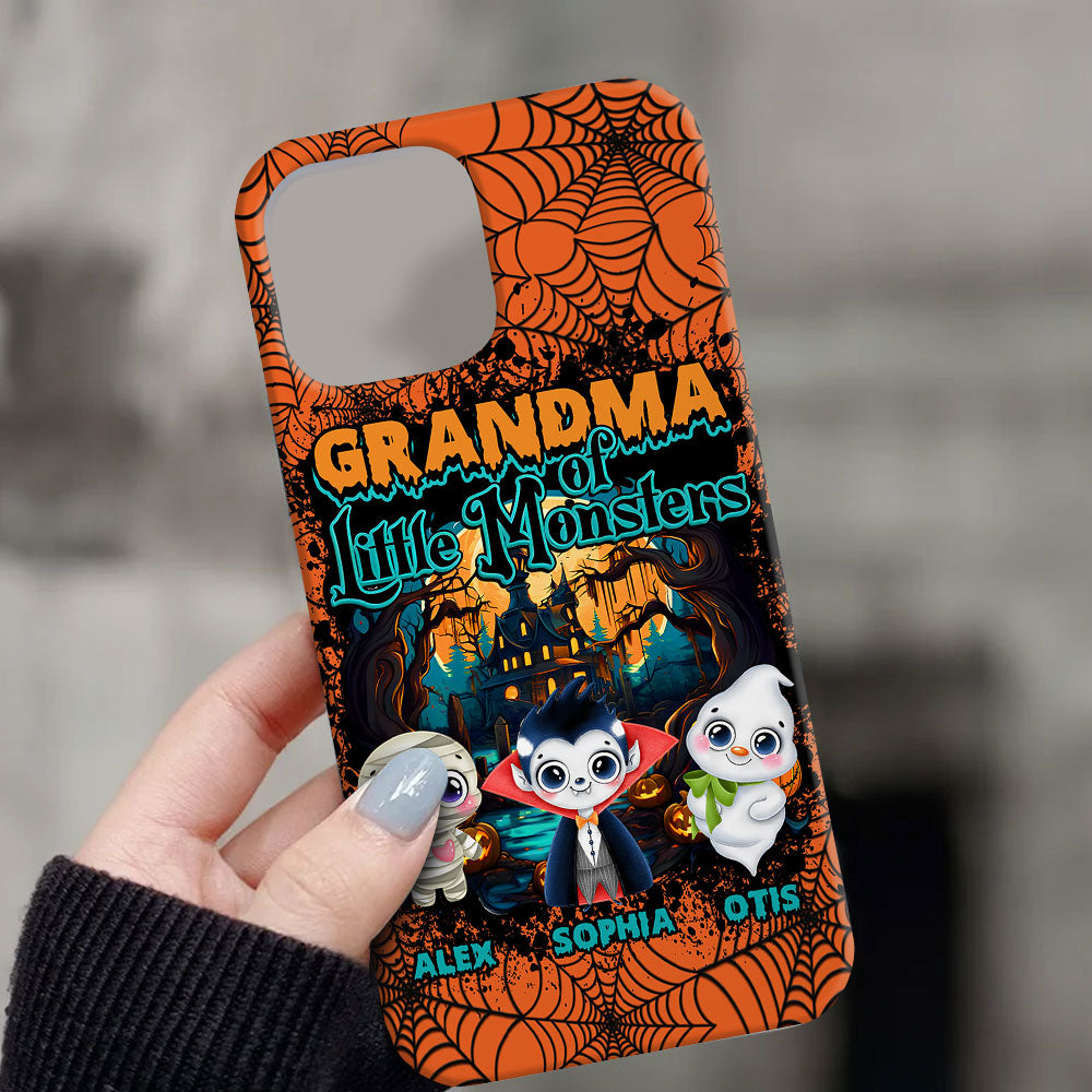 Happy Halloween, The Little Monsters - Custom Appearance And Names - Personalized Phone Case - Halloween Gift