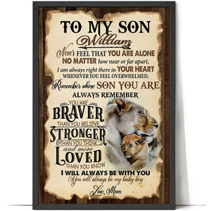 To My Son - You Will Always Be My Baby Boys - Personalized Mom And Son Canvas - Gift For Family