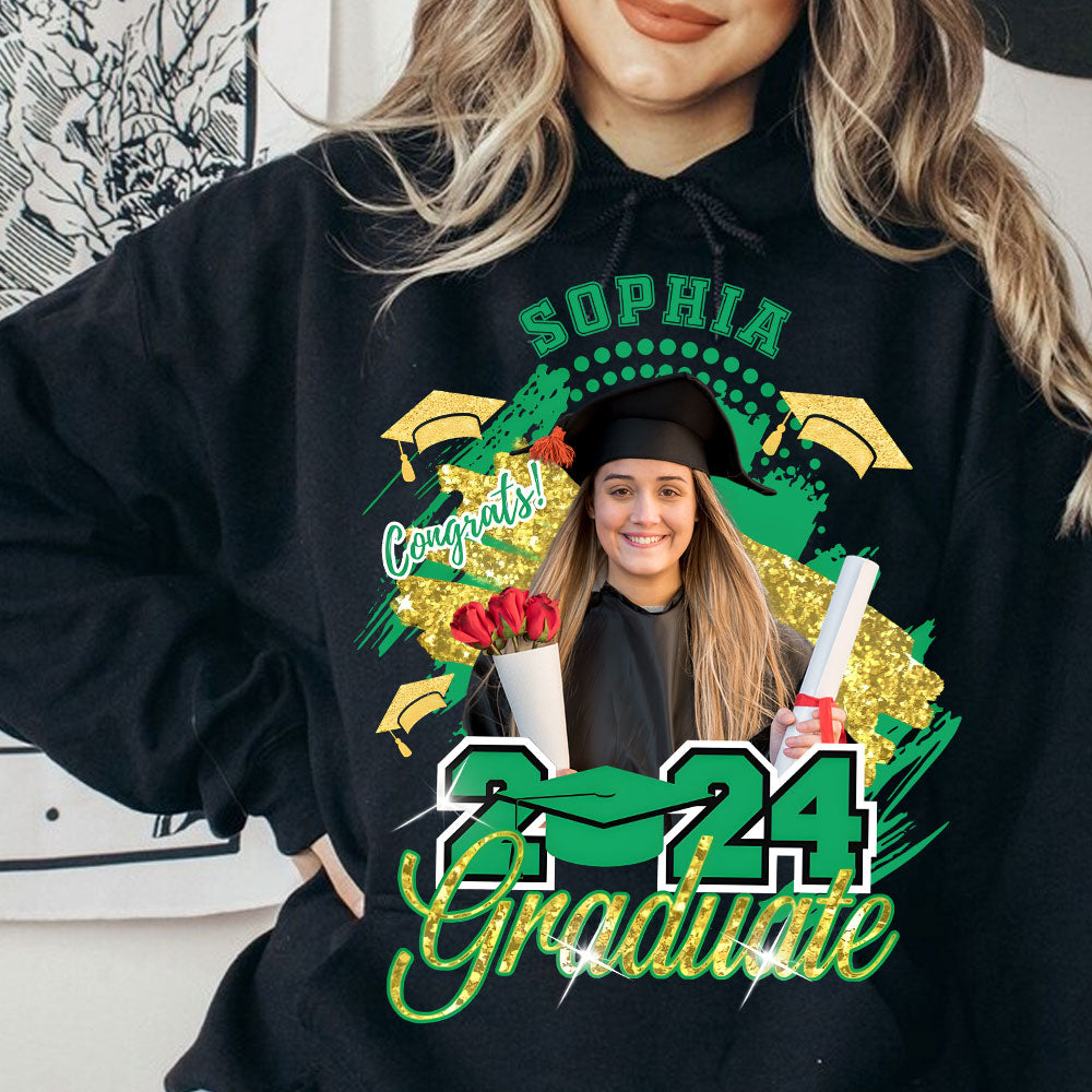 Graduate 2024, Custom Photo And Name Graduation - Gift For Graduation - Personalized Hoodie