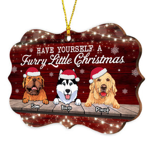 Have Yourself A Furry Little Christmas, Custom Dog And Name - Personalized Custom Shaped Wooden Ornament - Gift For Pet Lover, Christmas Gift