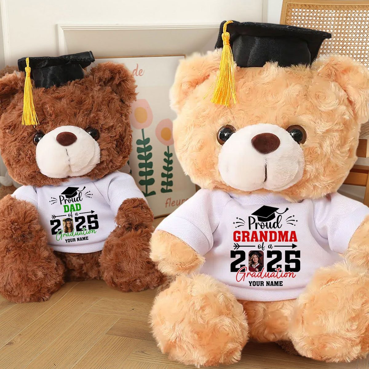 Congratulation Class Of 2025 Gift For Graduation, Personalized Graduate Teddy Bear Shirt