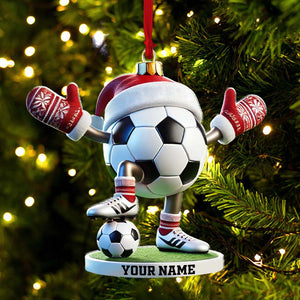 Football Ball Christmas Ornament, Personalized Ornament