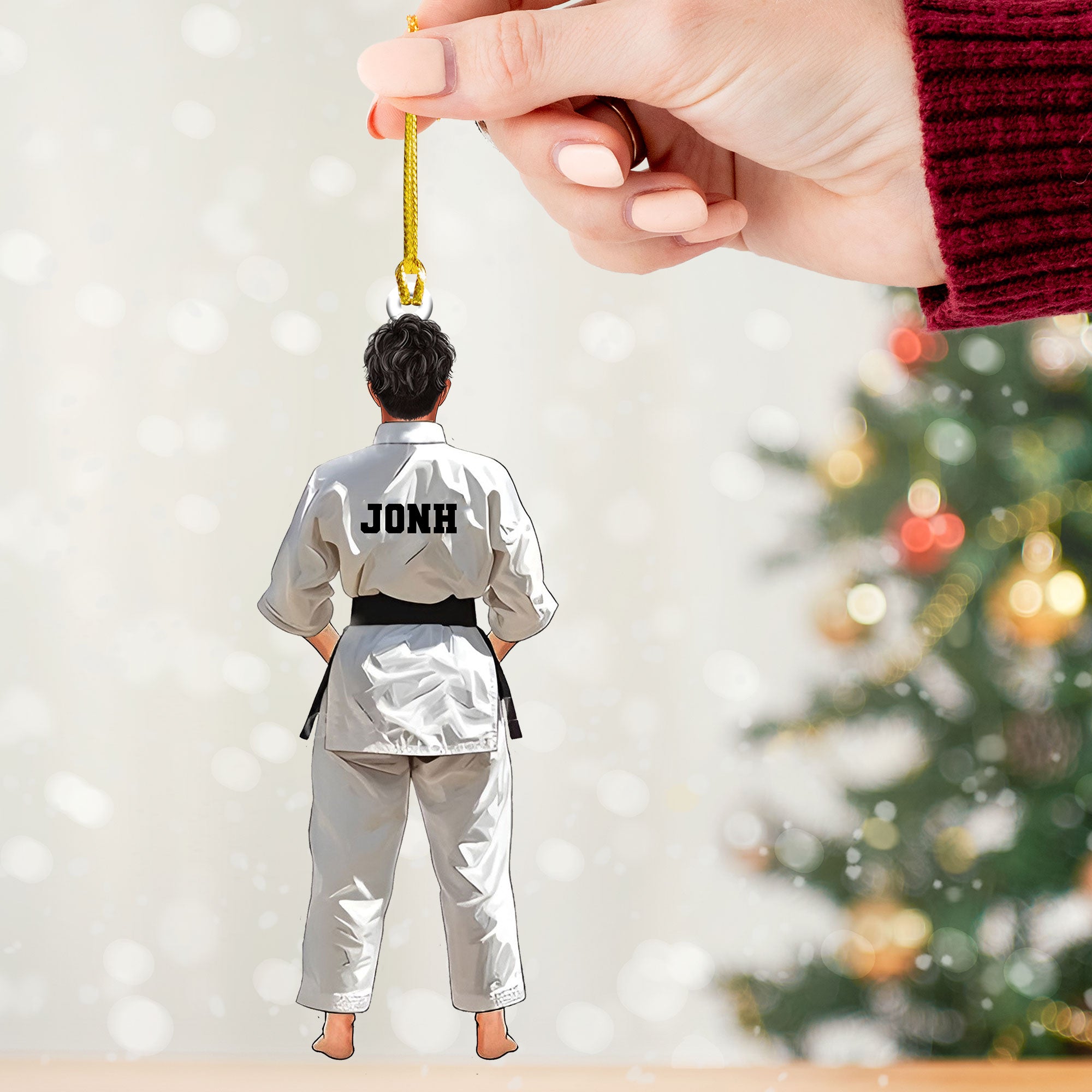 Custom Ornament, Judo Outfit Ornament, Christmas Decor