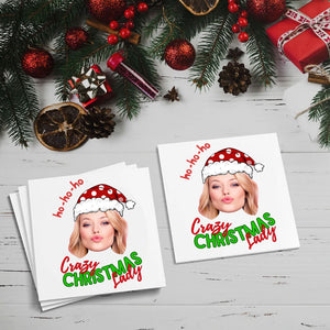 Crazy Christmas, Custom Photo And Text Temporary Tattoo, Personalized Tattoo, Fake Tattoo