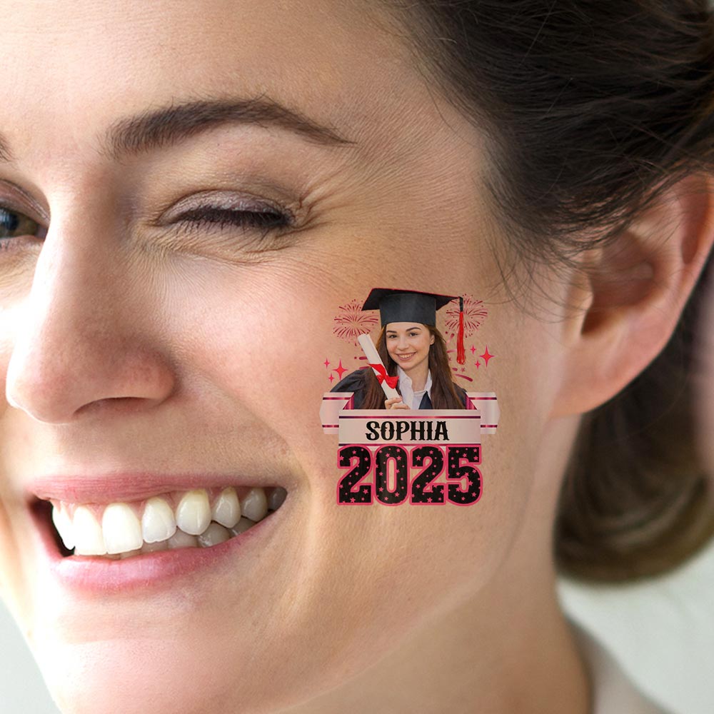 2025 Graduation Tattoo Gift, Custom Temporary Tattoo, Personalized Tattoo, Fake Tattoo