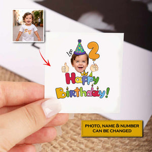 Kid Birthday Party, Custom Photo And Text Temporary Tattoo, Personalized Tattoo, Fake Tattoo