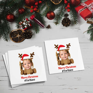 Christmas Costume Kid, Custom Photo And Text Temporary Tattoo, Personalized Tattoo, Fake Tattoo