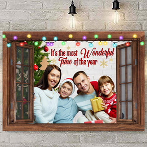 It Is The Most Wonderful Time Of Year  - Personalized Canvas - Family Decor