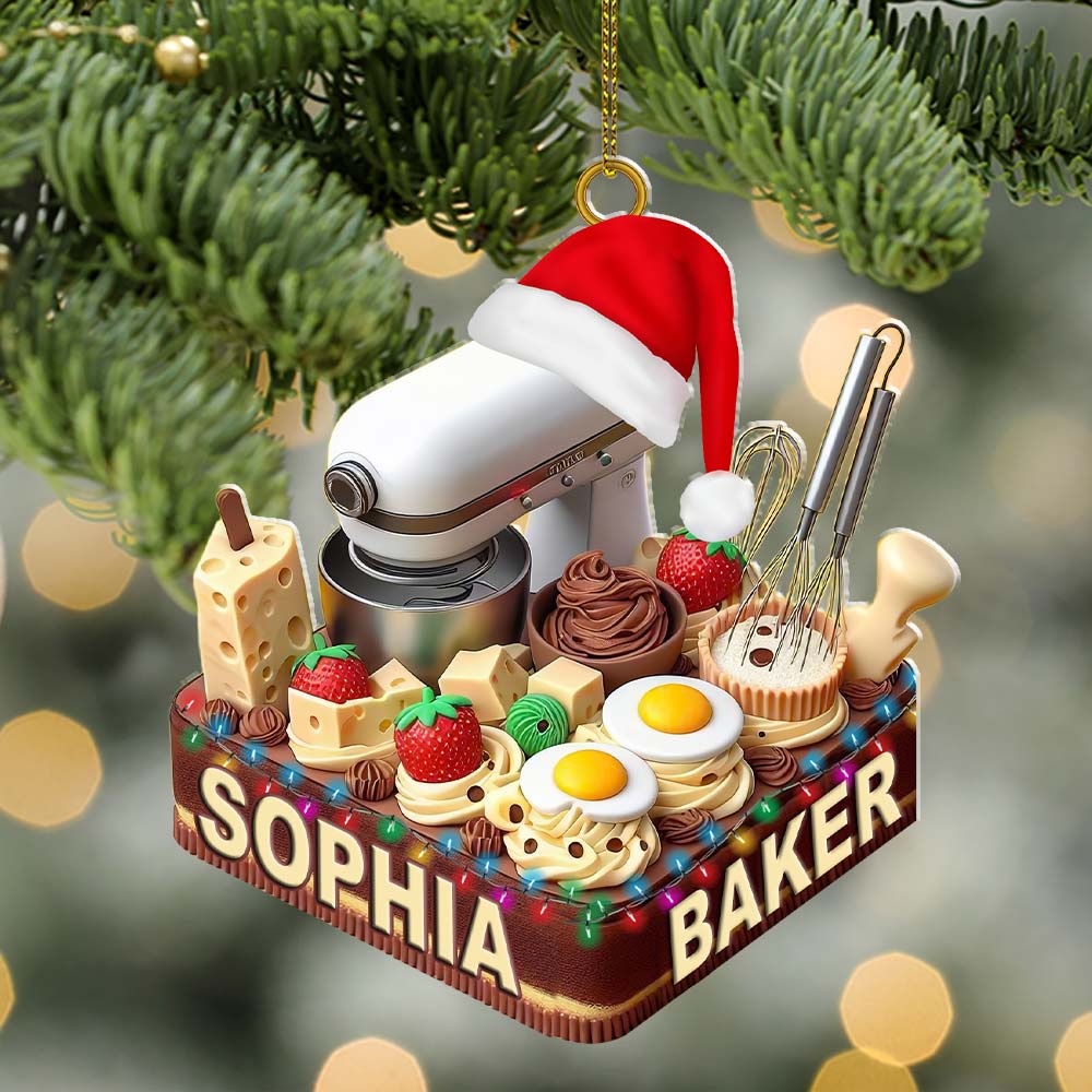 Making Cake Christmas Ornament, Personalized Ornament