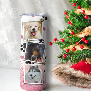 Dog Mom With Dog Photo Tumbler, Best Gift for Dog Lovers