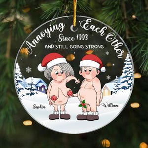 Gift For Old Couple Annoying Each Other  - Personalized Acrylic Ornament - Gift For Family, Couple Gift