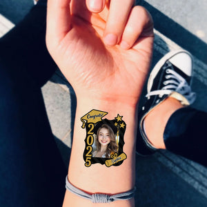 Congrats Tattoo Gift, Custom Temporary Tattoo, Personalized Tattoo, Fake Tattoo