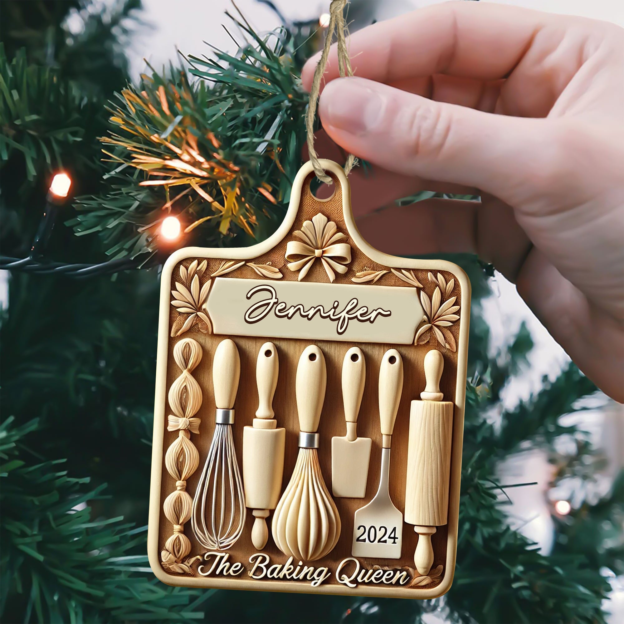 Custom Ornament, The Baking Queen Ornament, Christmas Decor