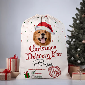 Christmas Delivery For - Personalized String Bag, Christmas Gift, Gift For Pet Lover