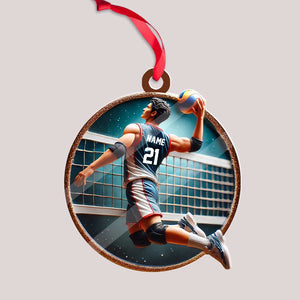 Custom Name and Number Handball Ornament, Christmas Gift for Handball Lover