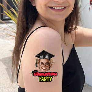 Graduation Party Tattoo Gift, Custom Temporary Tattoo, Personalized Tattoo, Fake Tattoo