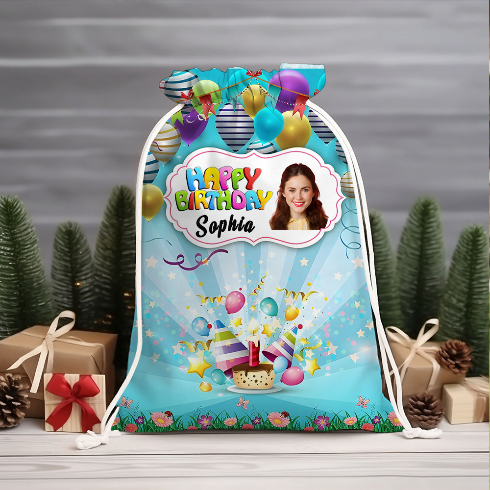 Happy Birthday Candy Bag Personalized Christmas String Bag