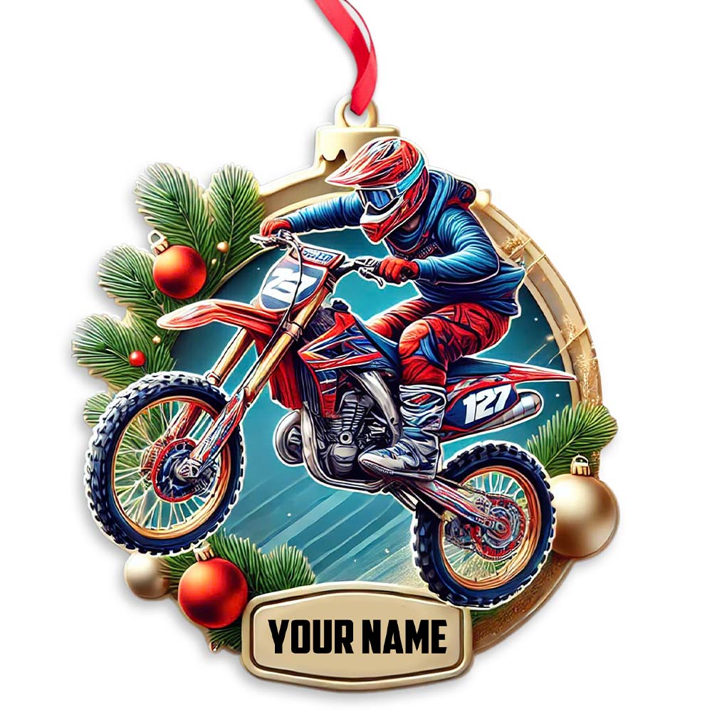 Custom Ornament, Motocross Ornament, Christmas Decor