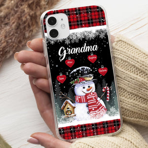 Christmas Grandma, Custom Title And Names - Personalized Phone Case, Gift For Family