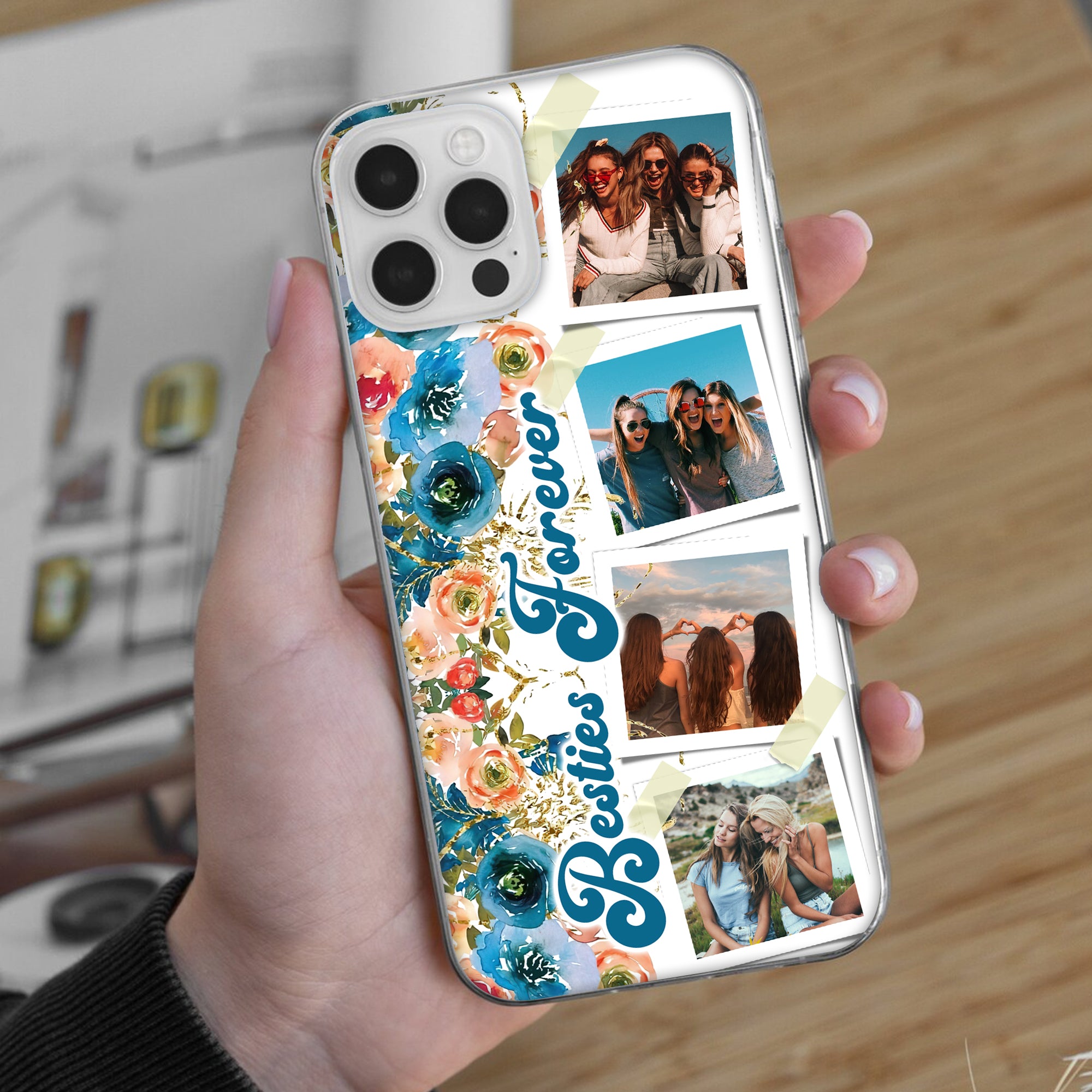 Besties Forever - Custom Photo And Name - Personalized Phone Case, Gift For Best Friend