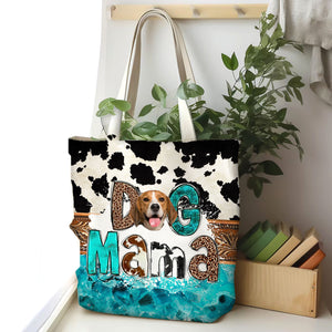 Dog Mama - Custom Photo - Personalized Tote Bag, Gift For Pet Lover