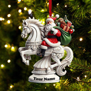 Chess Santa Christmas Ornament, Personalized Ornament