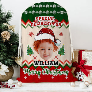 Special Delivery For Kid Personalized Christmas String Bag