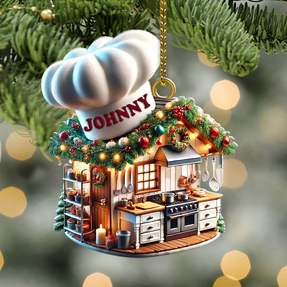 Baking House Ornament, Personalized Ornament