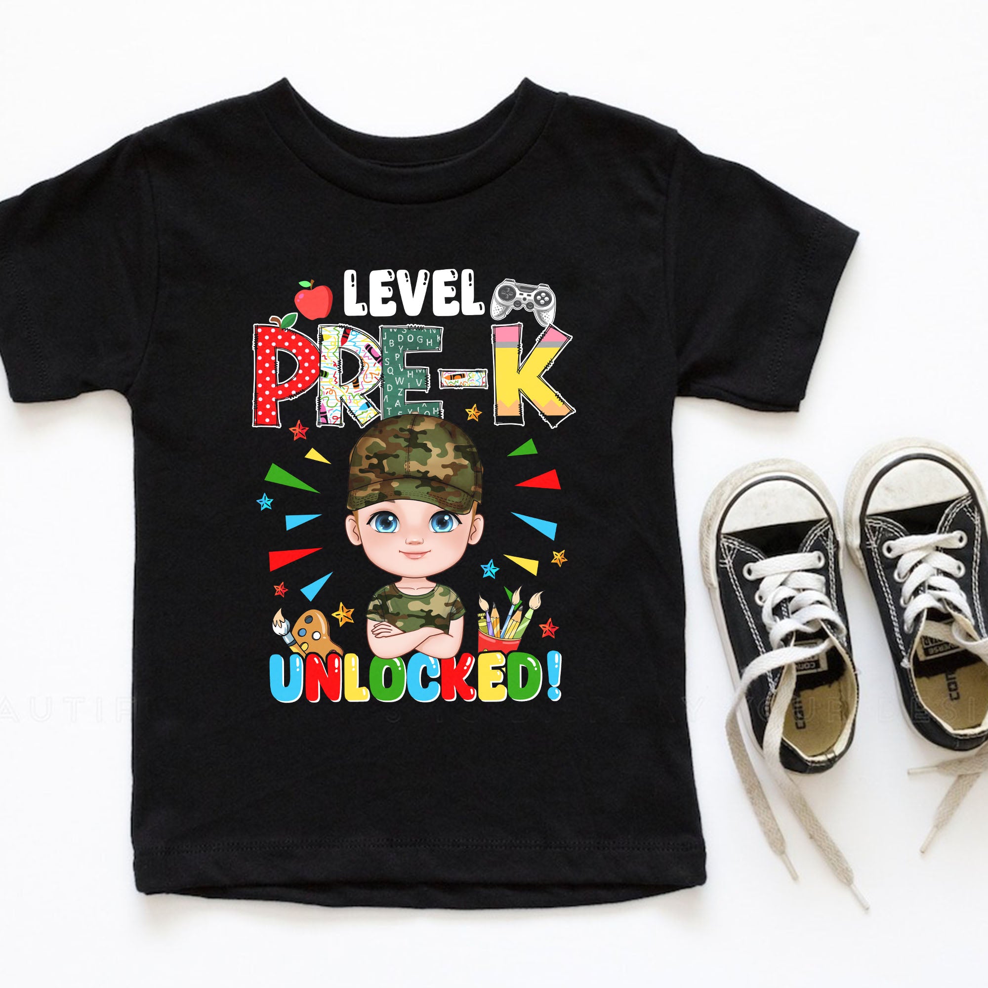 Level Unlocked, Personalized T-Shirt, Gift For Family, Back To School