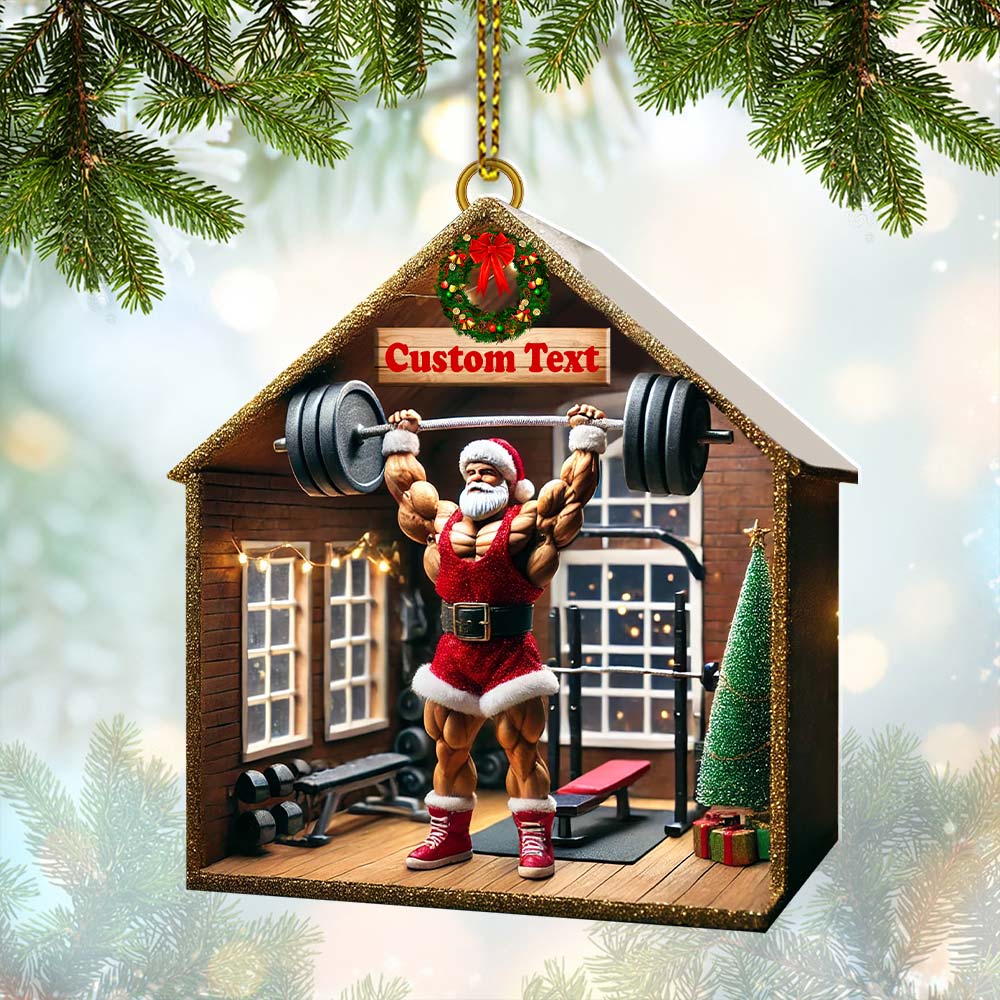 Weight Room Christmas Ornament, Personalized Ornament