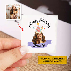 Wish Birthday, Custom Photo And Text Temporary Tattoo, Personalized Tattoo, Fake Tattoo