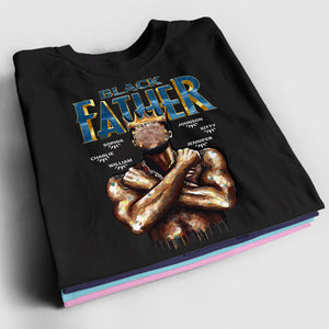 Black Father King - Personalized T-Shirt, Gift For Family, Father's Day