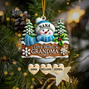 I Love Being Grandma Home Decor Christmas Ornament, Personalized Ornament