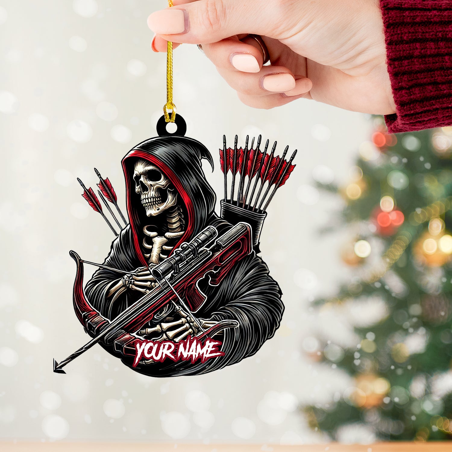 Death Archery Ornament, Personalized Ornament