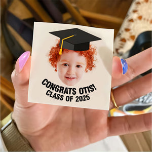 Graduation Tattoo Gift Custom Photo And Text Temporary Tattoo, Personalized Tattoo, Fake Tattoo