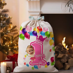 First Birthday Party Bag Personalized Christmas String Bag