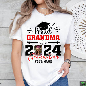 Proud Of A 2024 Graduation Custom Photo And Text - Gift For Graduation - Personalized T-Shirt