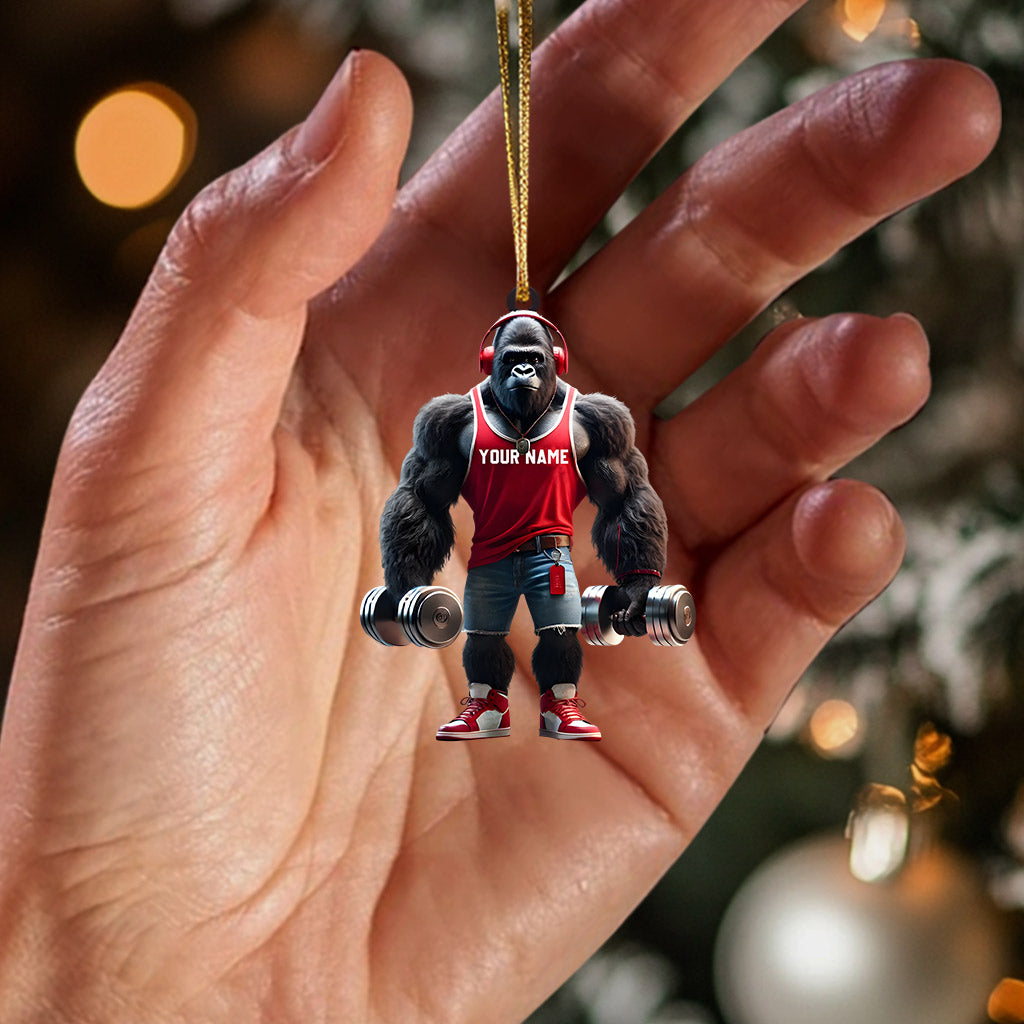 Dumbbells Home Decor Christmas Ornament, Personalized Ornament