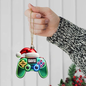 Christmas Gamer Ornament, Personalized Ornament