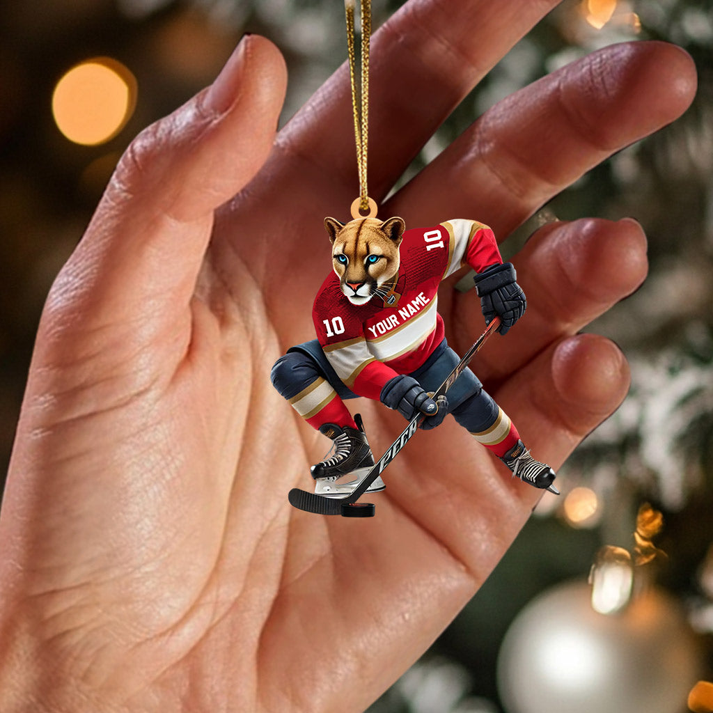 Florida Panthers Orn Hockey Christmas Ornament, Personalized Ornament