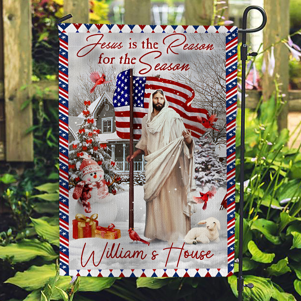 Happy Christmas, Snowman, Amazing US Flag, Jesus Is The Reason For The Season - Christmas Gift, Gift For Family