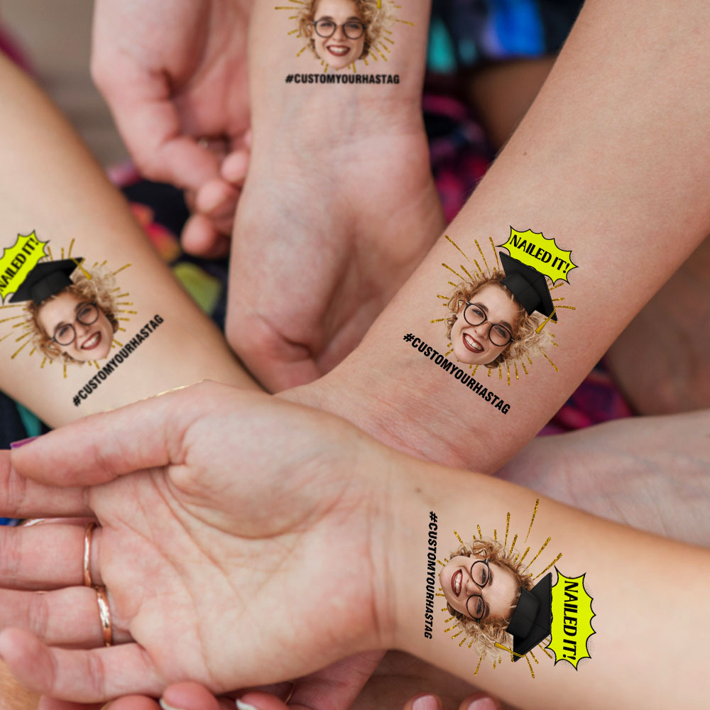 Nail It Tattoo Gift, Custom Temporary Tattoo, Personalized Tattoo, Fake Tattoo