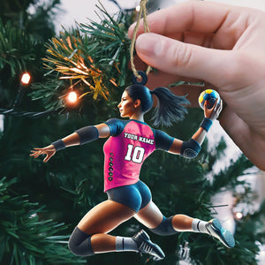 Custom Ornament, Handball Woman Ornament, Christmas Decor