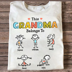 This Grandma Belongs To Sticky Kid - Custom Kid And Name  - Personalized Hoodie - Family Gift