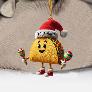 Taco Christmas Home Decor Christmas Ornament, Personalized Ornament